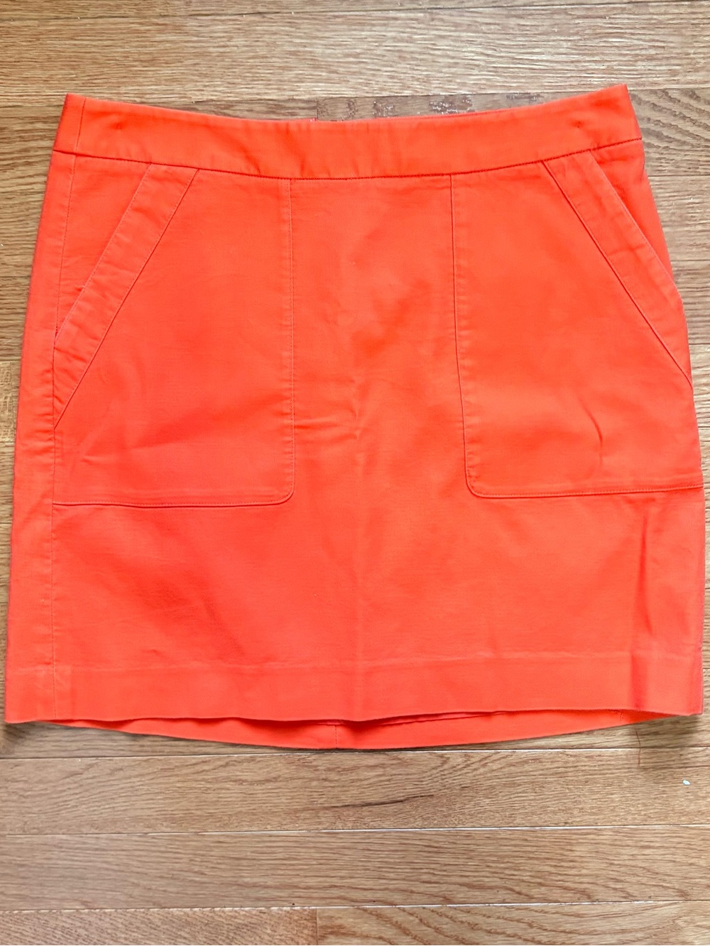 Loft Orange Casual Pocket Mini Skirt